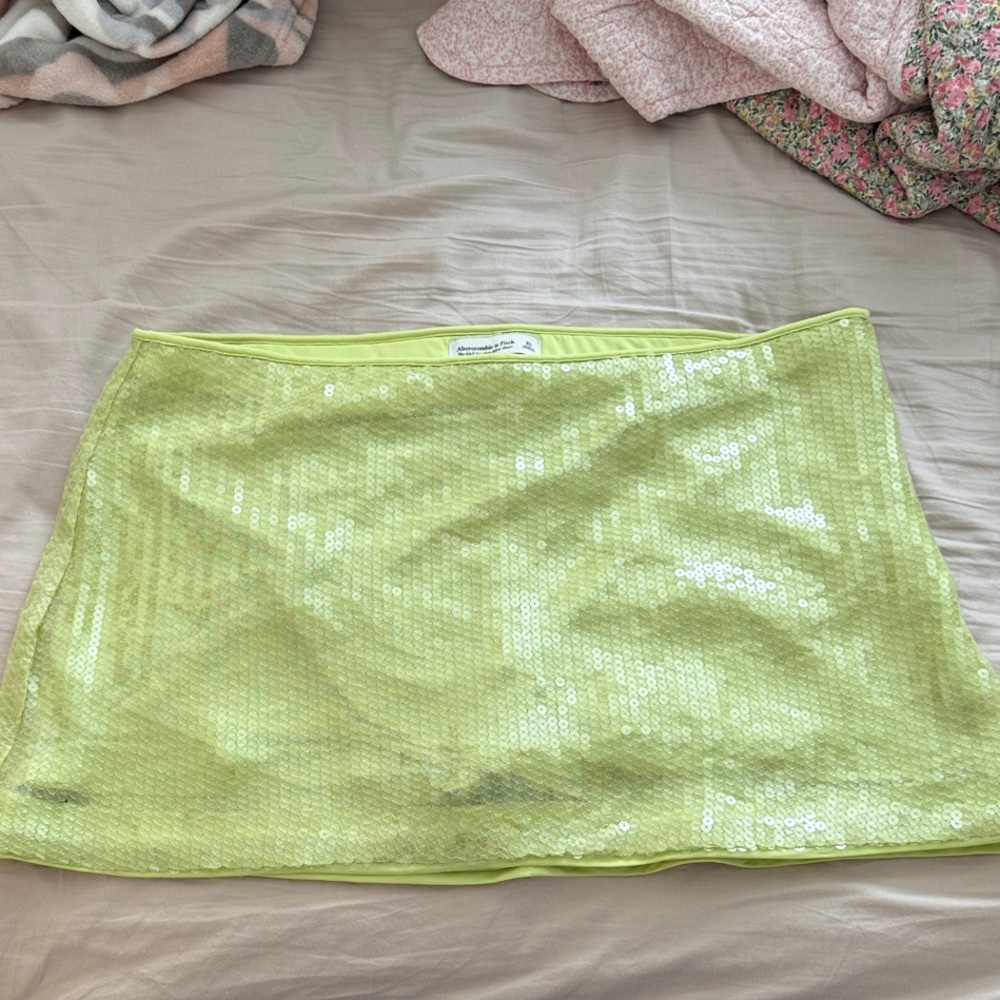 Abercrombie Sequin Lime Green Skirt